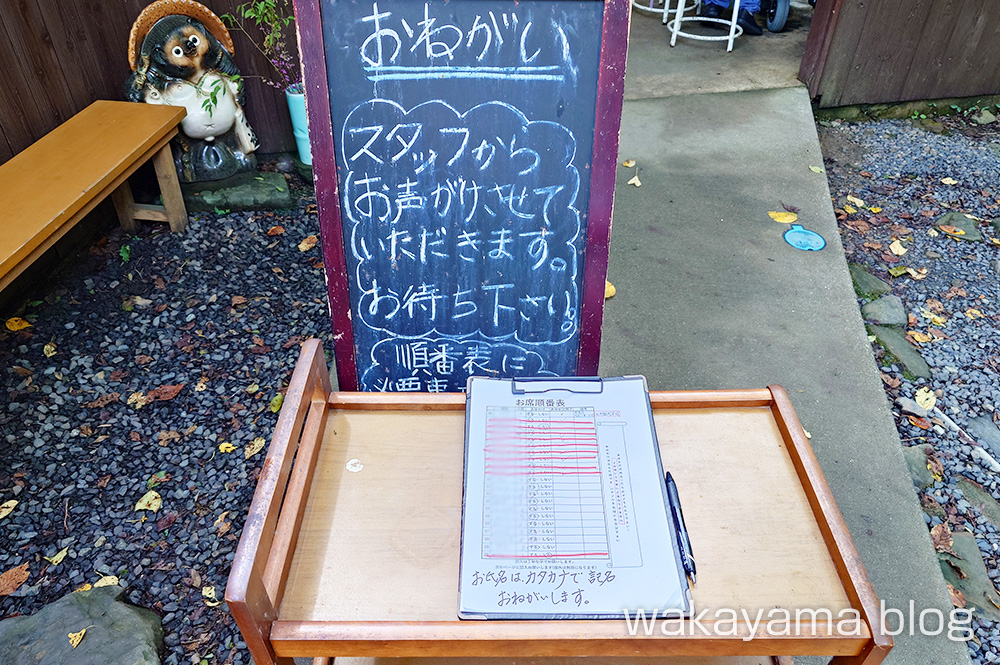 順番待ち記入表