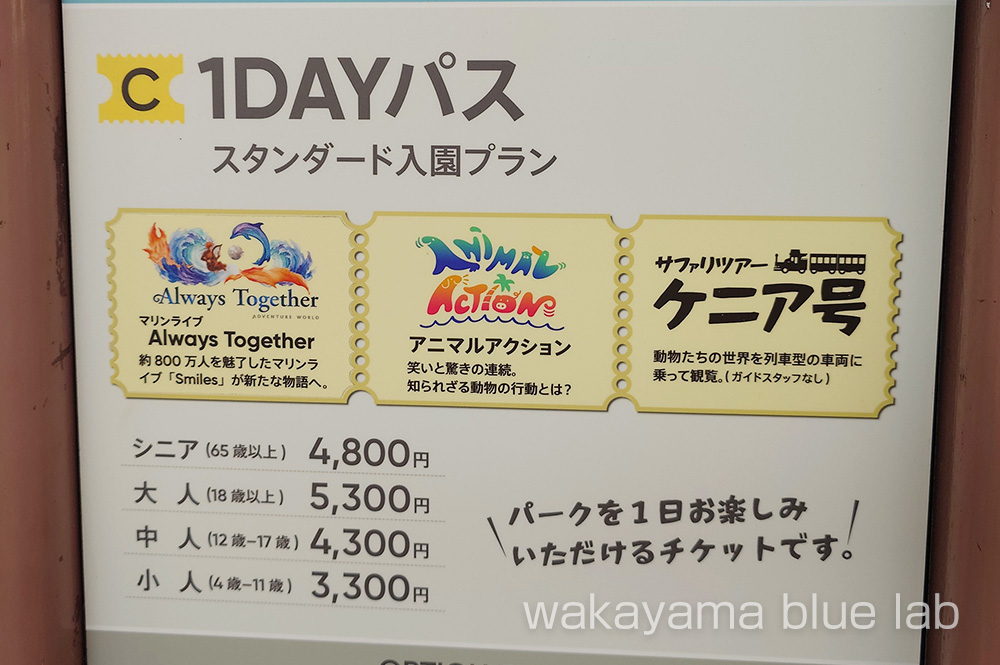 アドベンチャーワールド チケット料金